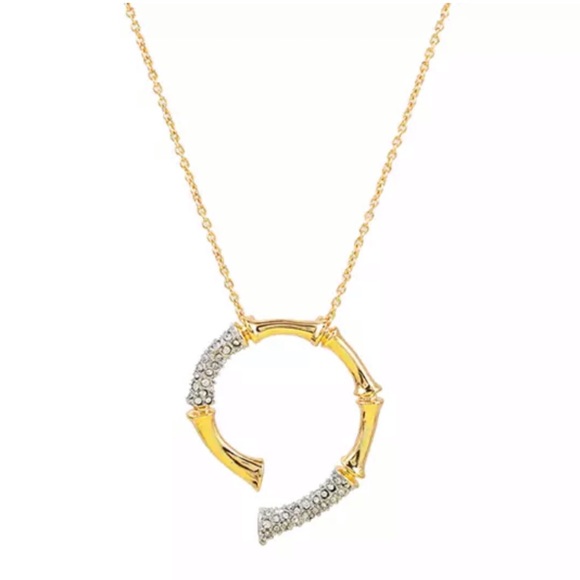 ALEXIS BITTAR Encrusted Bamboo Horseshoe Necklace